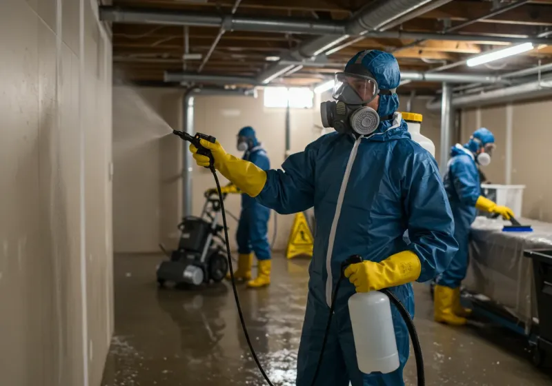 Basement Sanitization and Antimicrobial Treatment process in Dothan, AL